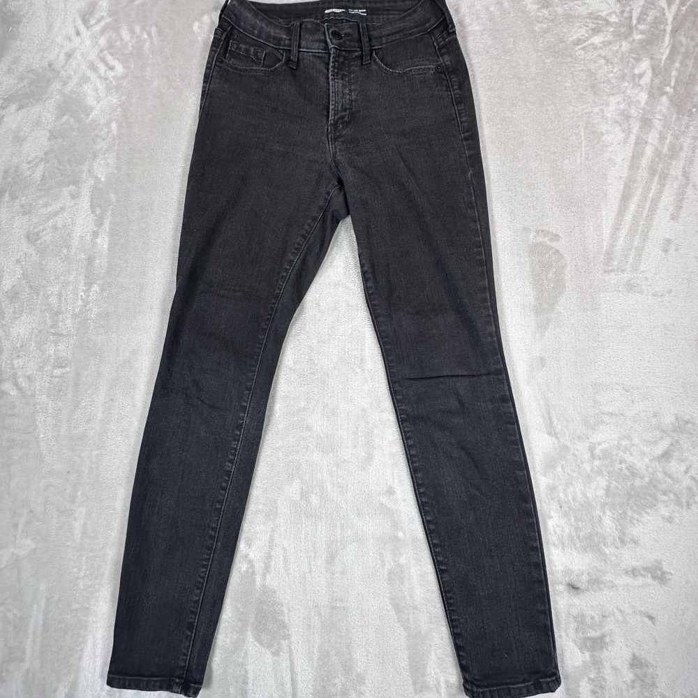 Old Navy Pop Icon Skinny Jeans Womens Size 4 Black Denim Cotton High Rise Pants